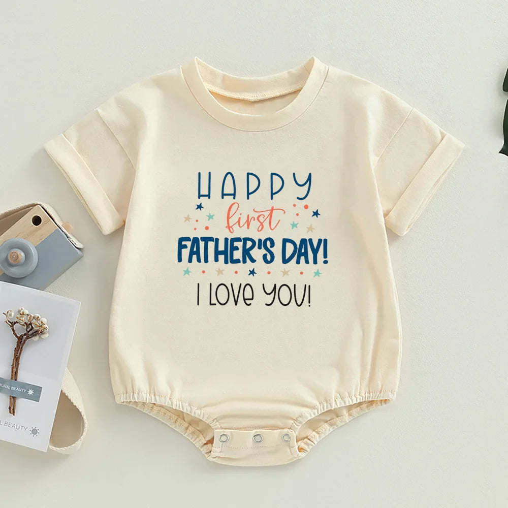 Happy Father's Day To The Best Daddy Baby Retro Bubble Romper Baby Boy Girl Fathers Day Outfits Baby Shower Gifts