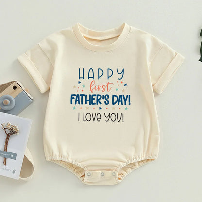 Happy Father's Day To The Best Daddy Baby Retro Bubble Romper Baby Boy Girl Fathers Day Outfits Baby Shower Gifts