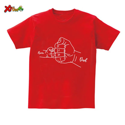 Fathers Day Shirt Personalized Papa T Shirt Daddy's Team Shirts Custom Kids Name Daddy Shirt Family Matching Outfits Father Day
