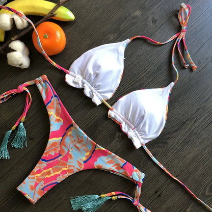 Women's Printed Bikini Beach Holiday Trio