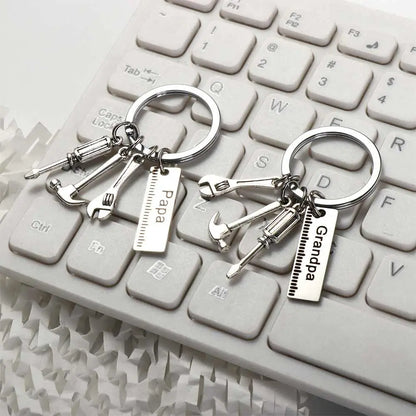 Dad Letters Dad Letters Keychains Hammer Screwdriver Dad Letters Keyring Papa Wrench Father's Day Pendant Handbag Decor