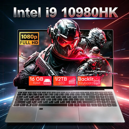 2026 15.6" Gaming Laptop Computer Intel Core i9 10980HK Windows 11 Pro PC Gamer 16GB RAM 1/2TB SSD Notebook PC Portable Laptops