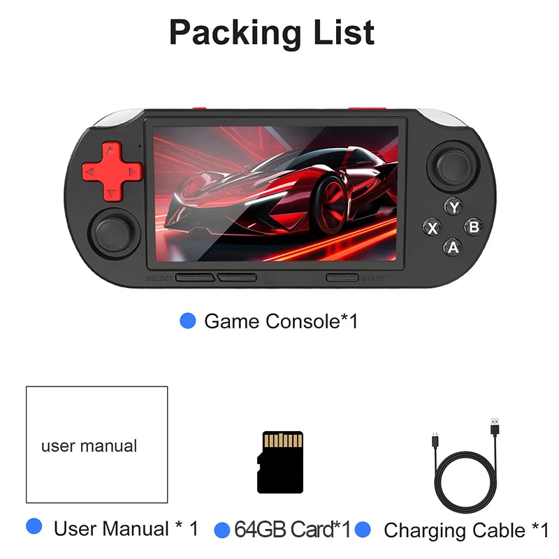 GAMINJA Handheld Retro Console – 4.5" IPS, 12,000+ Games