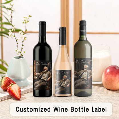 9pcs Customizable Father's Day Wine Label Set, Waterproof Bottle Stickers, Birthday Gift for Dad, Party Supplies