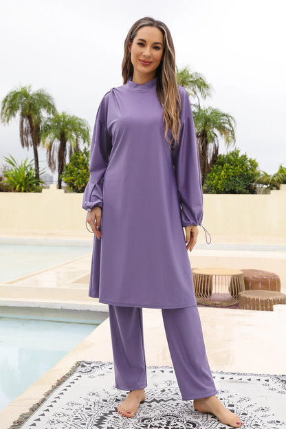 Abaya summer Muslim Swimwear Hijab Women Musulman 3pcs Swimsuit Muslim Swimming Suit Modest Swimwear 3 Pieces Sets Islamic 2025