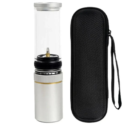 Outdoor Windproof Camping Gas Lamp Portable Camp Atmosphere Lamp Adjustable Candlelight Tent Glass Lantern Camping Supplies