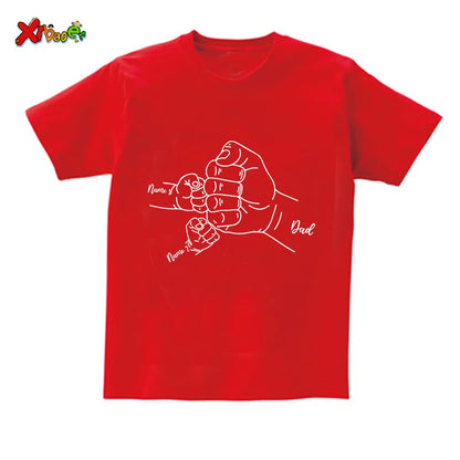 Fathers Day Shirt Personalized Papa T Shirt Daddy's Team Shirts Custom Kids Name Daddy Shirt Family Matching Outfits Father Day