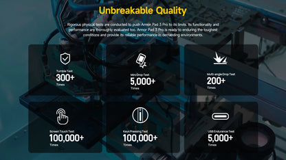 Ulefone Armor Pad 3 Pro Rugged Tablet 33280 mAh MediaTek MT8788 16GB RAM(8+8) 256GB ROM 50MP 10.36"2K Android
