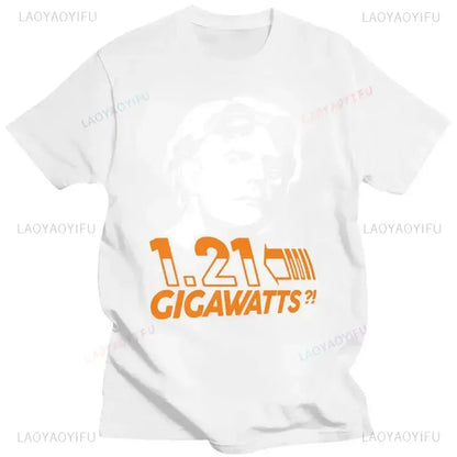 Mens Clothing  Doc Brown Back To The Future Back To The Future 1.21 Gigawatts Fun Tops Tee T Shirt Loose Tops T-Shirt