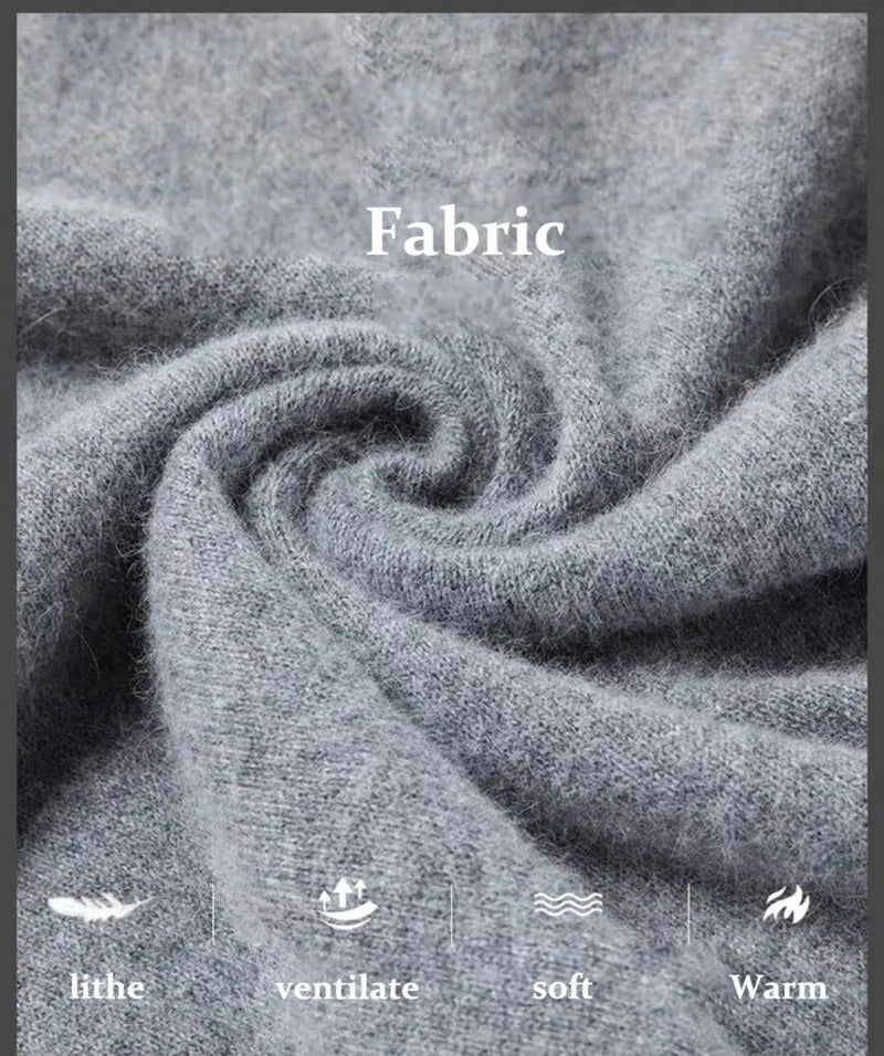 100% Pure Cashmere Wool Turtleneck Sweaters For Men Pullover 2023 Autumn Winter Soft lightweight Warm Knitted Sweater Pull Homme