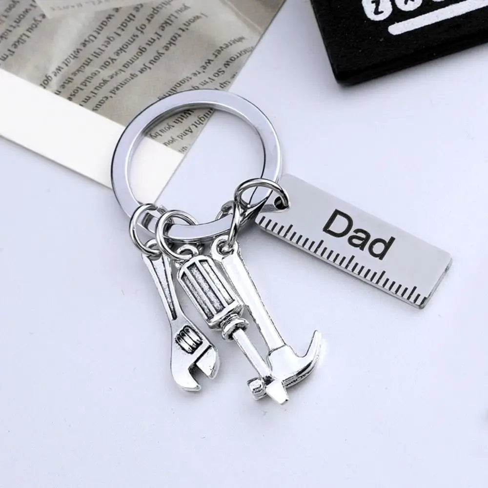 Dad Letters Dad Letters Keychains Hammer Screwdriver Dad Letters Keyring Papa Wrench Father's Day Pendant Handbag Decor