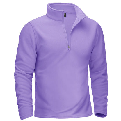 TACVASEN Quarter-Zip Pullover Tops Mens Turtleneck Fleece Sweatshirts Casual Warm Sweater Athletic Running Sports Hoodie Shirts