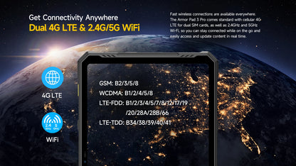 Ulefone Armor Pad 3 Pro Rugged Tablet 33280 mAh MediaTek MT8788 16GB RAM(8+8) 256GB ROM 50MP 10.36"2K Android