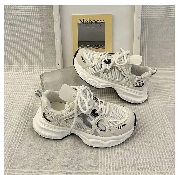 sneakers women trends 2024 summer Sneakers White Lace-Up Women's jogging Shoes platform Female designer shoes zapatos de mujer