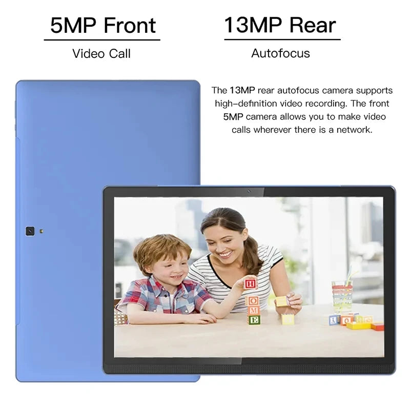 Global Version 14 Inch 1920x1080 IPS Big Screen Tablet PC 5+13MP Camera 12+256GB Deca-Core планшет 2 IN 1 Tablets Android Laptop