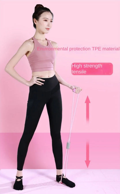 6-Tube Resistance Bands Set with Foam TPE Yoga Pedal Puller Sport At Home Shoulder Opening 8-Line Tension Rope Fitness Equipment