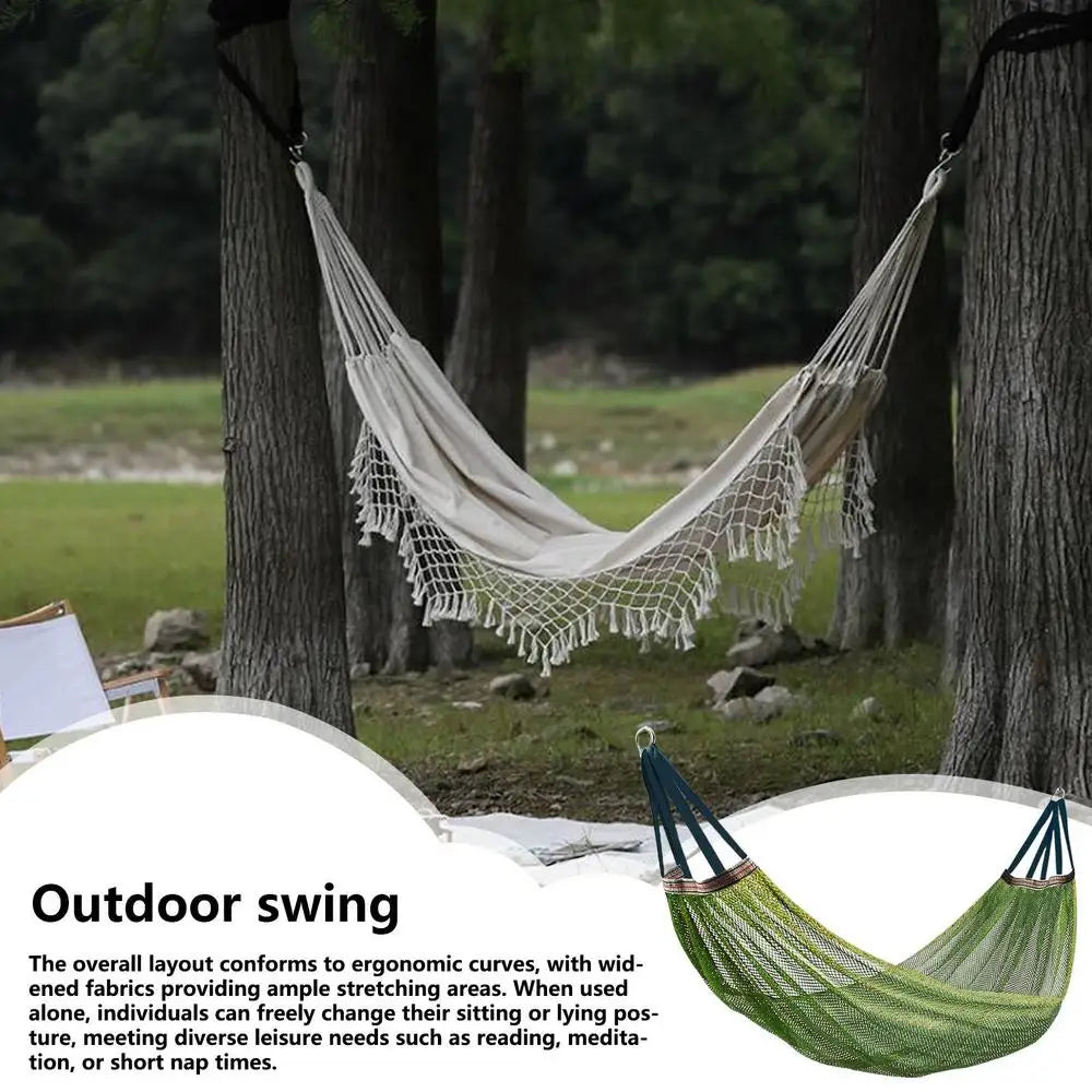Camping Leisure Hammock, Sturdy Lightweight Outdoor Furniture, Relaxing Tree Swing for Garden Balcony Patio Camping Daily Use