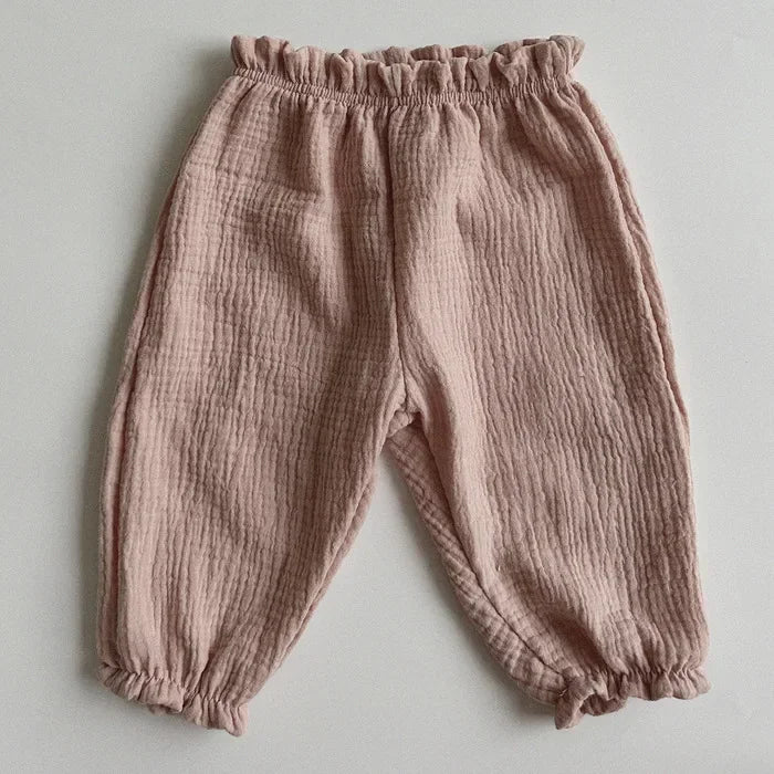 Organic Cotton Baby Pants – Soft Muslin Print