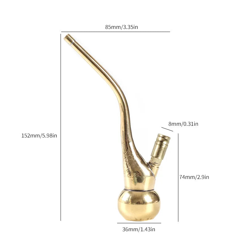 2025 New 1Pcs Held 2-purpose Mini Hookah Brass Portable Tobacco Shisha Water Pipes for Smoking Cigarette Accessories