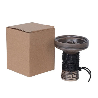 Hookah Mummy Bowl With Hemp Rope Ceramics Shisha Nargile Sheesha Narguile Chicha Cachimbas Water Pipe Smoking Accessories Tools