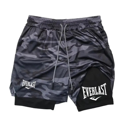 Men Running Shorts 2 In 1 Double-deck Sport Shorts Sportswear Gym Fitness Short Pants Training Jogging Bottom  ClothingMen's