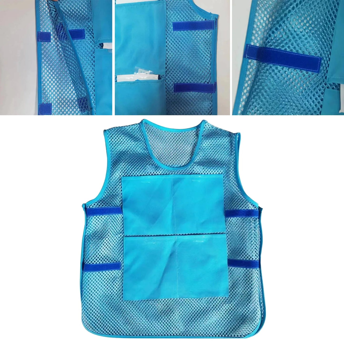 Cooling Cycling Vest with 8 Ice Packs,Summer Thin Mesh Vest Jacket,  Outdoor Ice Cooling Vest, Heatstroke Prevention Safety Vest