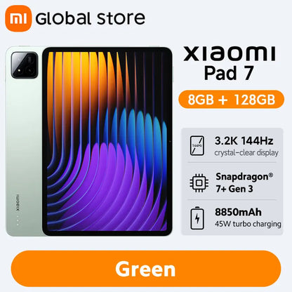 Global Version Xiaomi Pad 7 Tablet 11.2" 3.2K Display Snapdragon 7+ Gen 3 Octa-core CPU 8850mAh 13MP Camera 144Hz 45W Charging