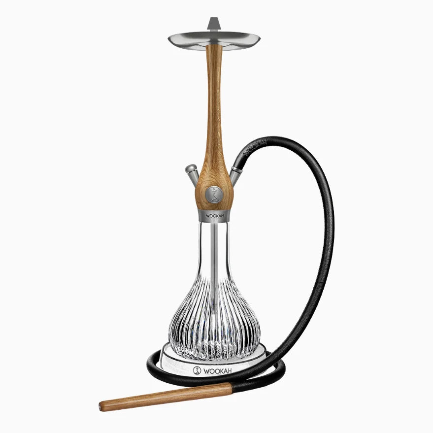 Wookah Hookah Shisha Set High Quality Wooden Large Hookah with Glass Bottle Single Pipe