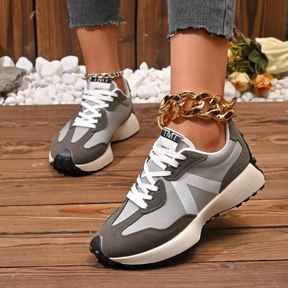 Women Sneakers 2025 New Casual Versatile Thick-soled Running Sneakers Women Fashionable High-quality Luxury Lace-up Shoes Women