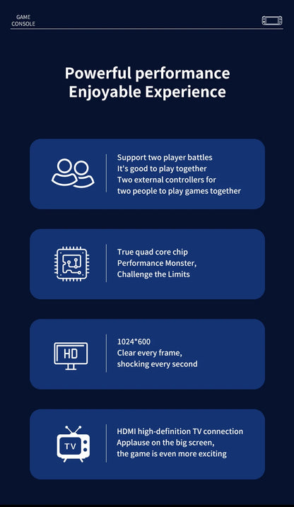 G90 retro arcade handheld console offers long battery life and a lightweight, portable design, and can be connected to a TV, mak