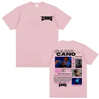 Rapper Cano Triana Tour Album 2025 Printed Tshirts for Men Women Harajuku Hip Hop Street T-shirt Casual Cotton Oversized T Shirt