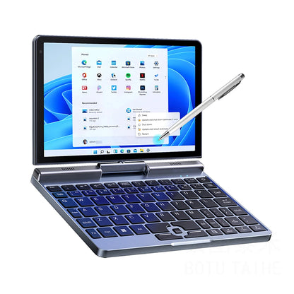 CRELANDER P8 Mini Gaming Laptop 8 Inch Touch Screen Intel Alder Lake N150 12GB DDR5 Windows 11 WiFi 6 Small Pocket Laptop