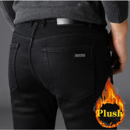 Stretch Black Biker Denim Jeans