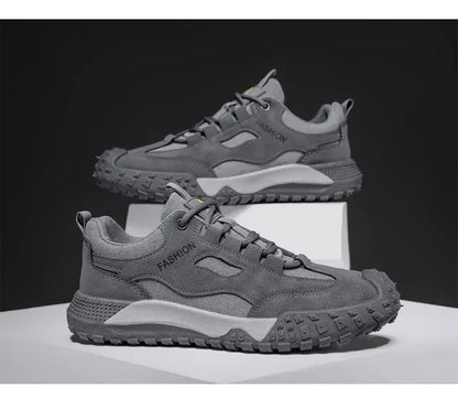 Sneakers for Men High Quality Thick Soled Work Strap Outdoor Mountaineering Anti Slip Platform Wear-resistant Casual Sport Shoes
