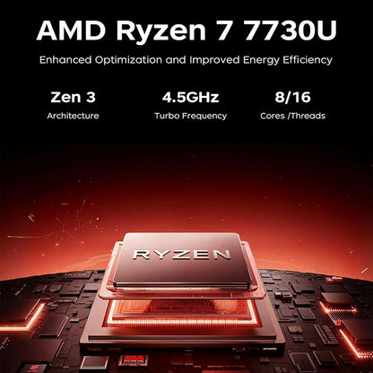 KAMRUI 15.6 Gaming Laptop with AMD Ryzen7 7730U 16GB DDR4 RAM 512GB SSD WiFi 6 Windows 11 Laptop Computer for Video Editing
