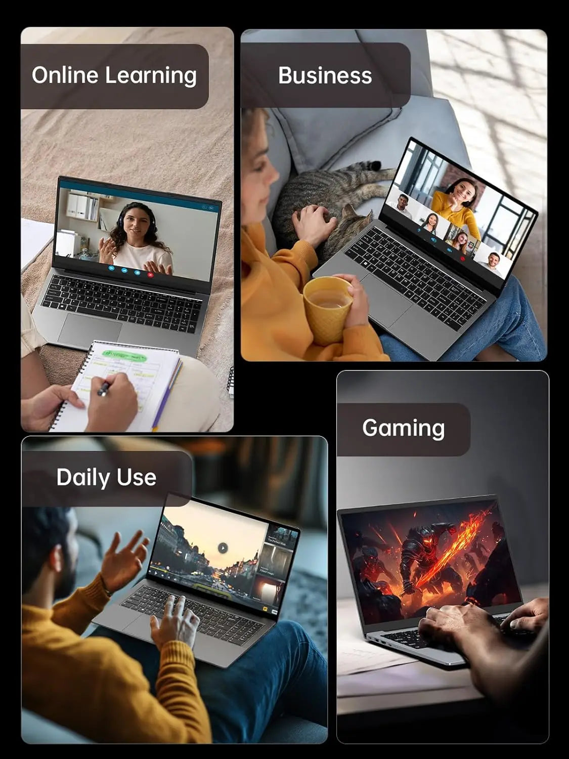KAMRUI Gaming Laptop 16inch AMD Ryzen9 6900HX 16GB LPDDR5 512GB M.2 NVMe PCIe3.0 SSD Radeon 680M Win11PRO WiFi6 Backlit Keyboard