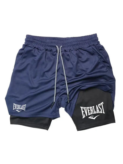Men Running Shorts 2 In 1 Double-deck Sport Shorts Sportswear Gym Fitness Short Pants Training Jogging Bottom  ClothingMen's