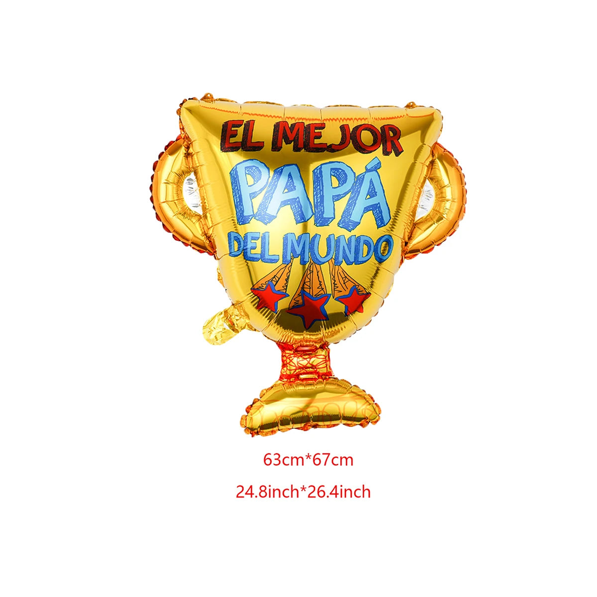 1pc Large Best Dad Trophy Foil Balloons Spanish Father's Day Trophy Balloon Father's Day Party Decorations Dad Gifts