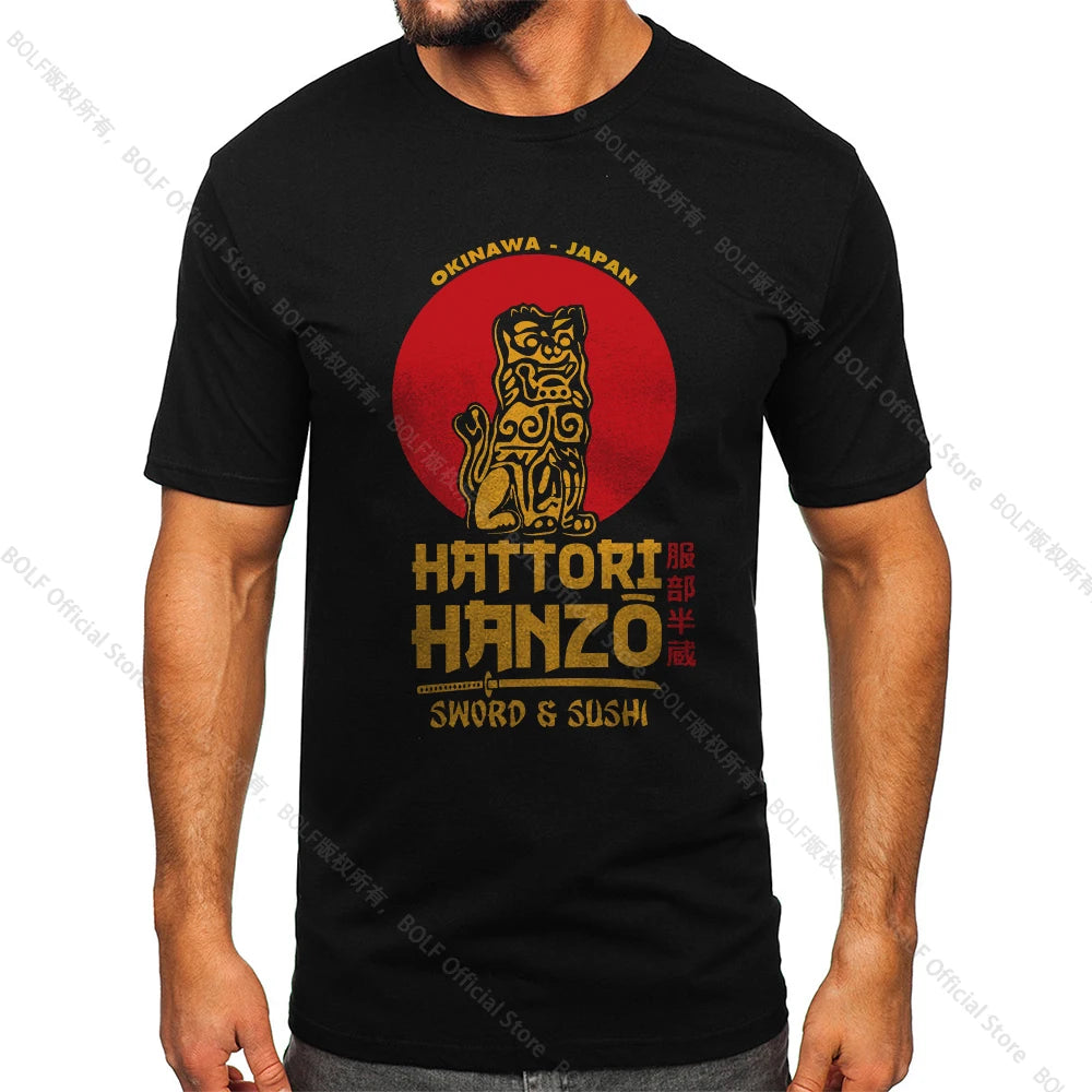 Men's Hattori Hanzo Printed T-shirt 100% Cotton Harajuku Classic Tees for Men Women Casual Shirt Tops Wear