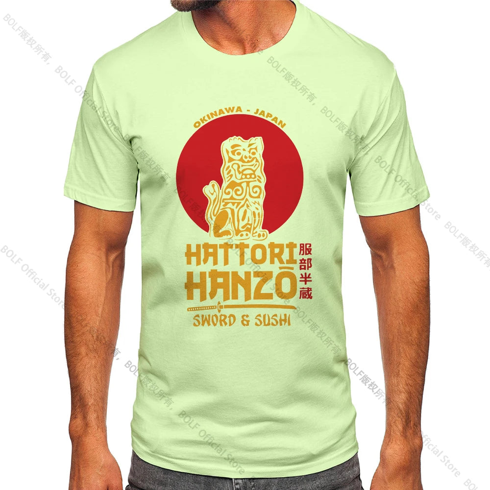 Men's Hattori Hanzo Printed T-shirt 100% Cotton Harajuku Classic Tees for Men Women Casual Shirt Tops Wear