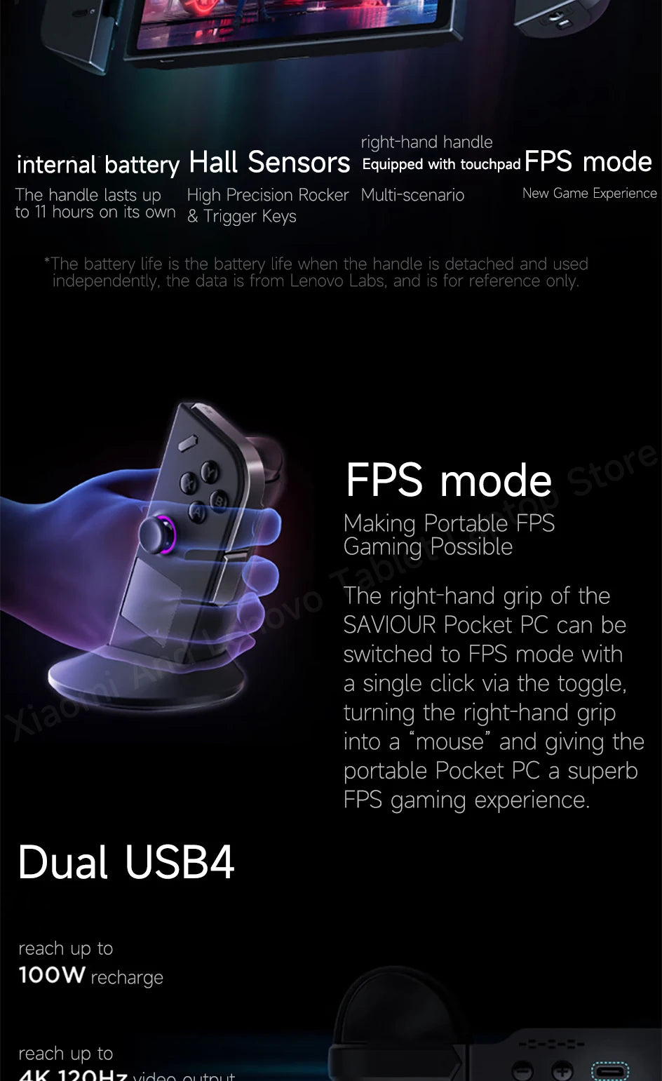 Lenovo LEGION Go Original Handheld game console PDA/PPC AMD Ryzen Z1 Extreme 8.8" 2.5K 144Hz Support FPS mode Portable laptop