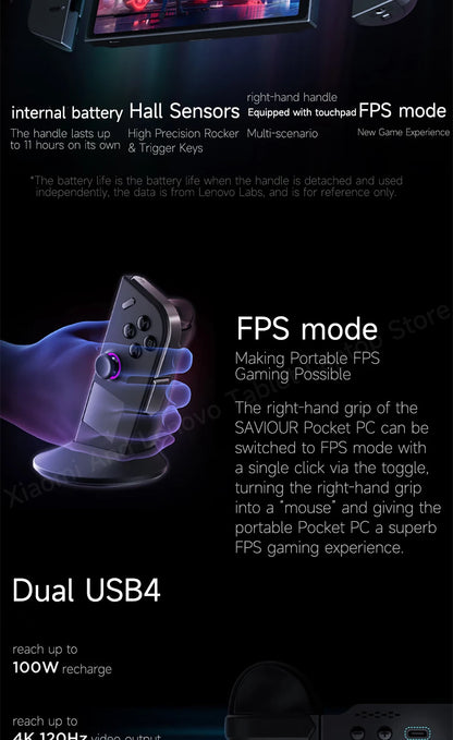 Lenovo LEGION Go Original Handheld game console PDA/PPC AMD Ryzen Z1 Extreme 8.8" 2.5K 144Hz Support FPS mode Portable laptop