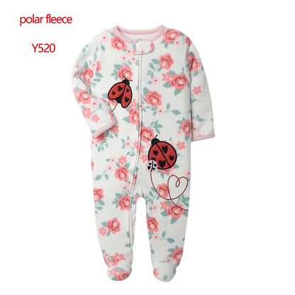 Newborn Infant Baby Boy Girl Romper Spring Autumn Polar Fleece Long-Sleeve Jumpsuit Warm Toddler Baby Clothes For a 0-12 Months
