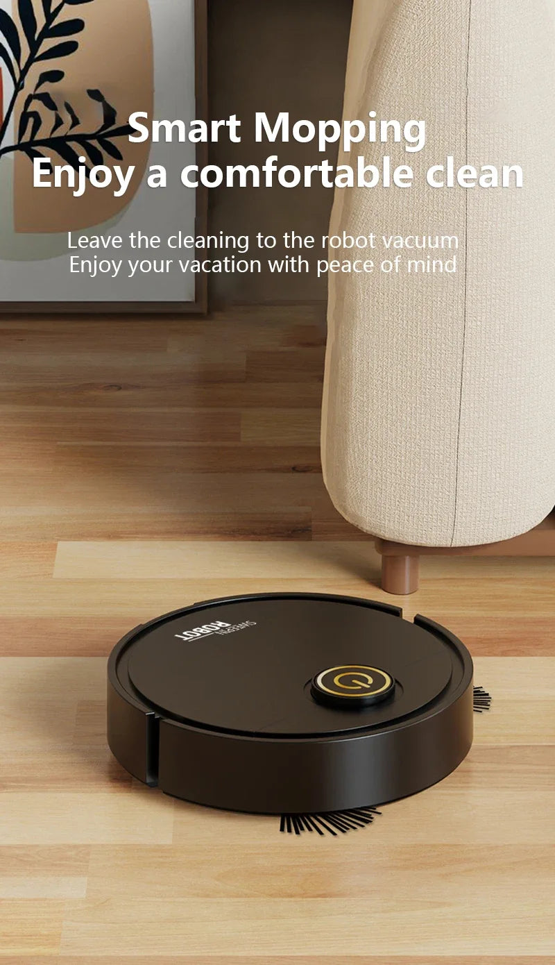 Smart Sweeping Robot Sweeping Suction Mopping 3-in-1 USB Rechargeable Vacuum Home Appliance For Floors Countertops Pet Hair