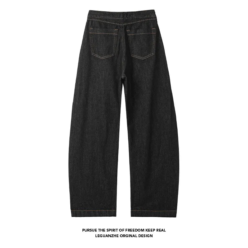 Classic Black Biker Denim Jeans