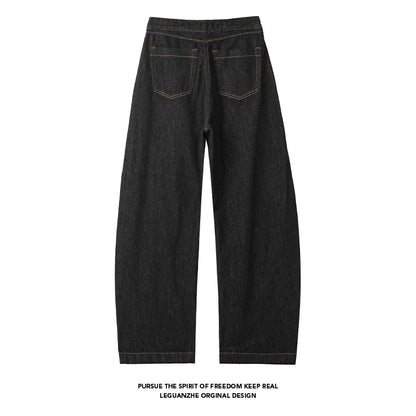 Classic Black Biker Denim Jeans
