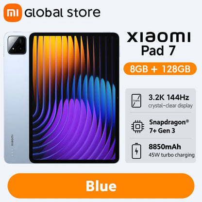 Global Version Xiaomi Pad 7 Tablet 11.2" 3.2K Display Snapdragon 7+ Gen 3 Octa-core CPU 8850mAh 13MP Camera 144Hz 45W Charging