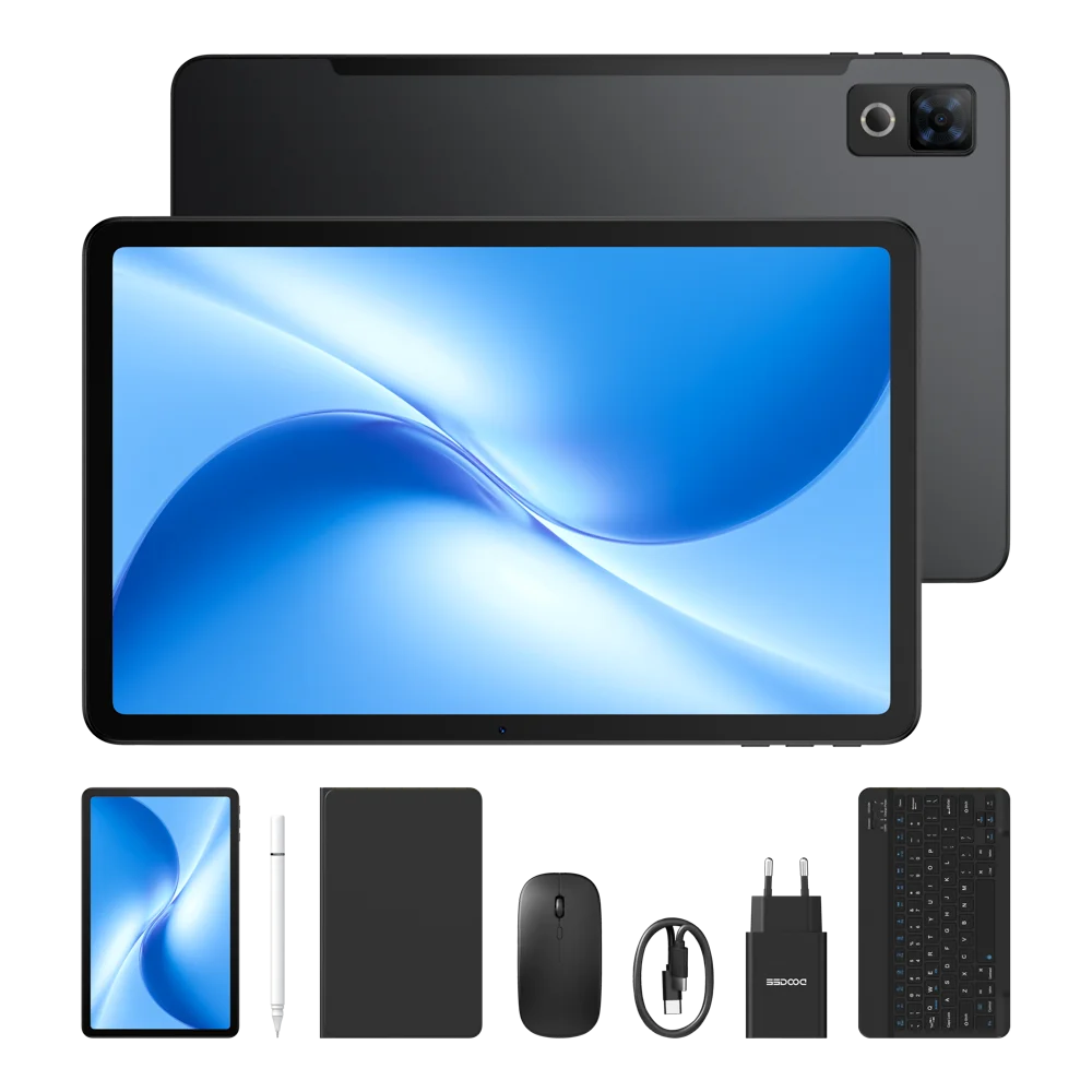 DOOGEE U12 Tablet PC Android 16 Gemini AI 12'' FHD+ Screen 24GB RAM 128GB 9000mAh Large Battery 7.8mm Ultra-thin Smart Pad