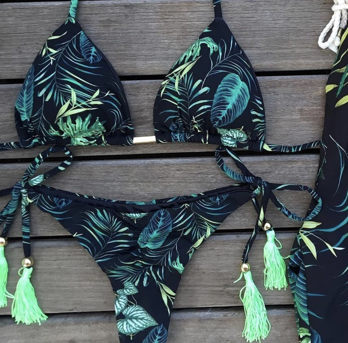Women's Printed Bikini Beach Holiday Trio