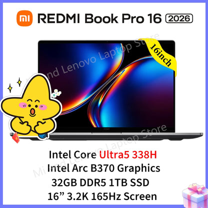 【Russia Stock】Xiaomi REDMI Book Pro 16 2026 Ultra5-338H/Ultra X7-358H 32GB+1TB 16" 3.2K 165Hz Screen
